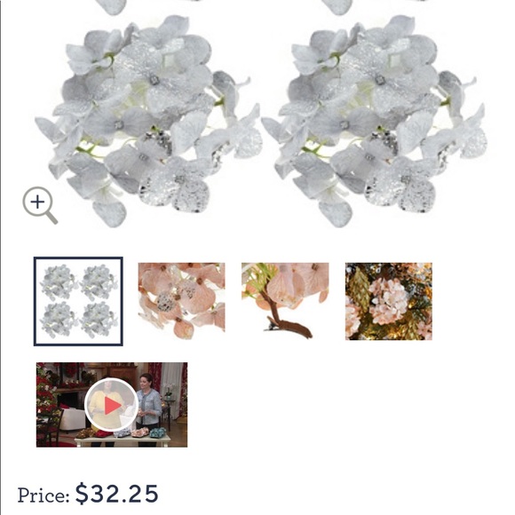 Silver hydrangeas- clip on - Picture 4 of 5